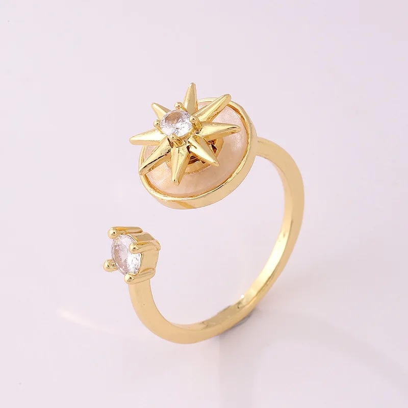 Stylish High-end Zircon-inlaid Open Ring For Women photo 5