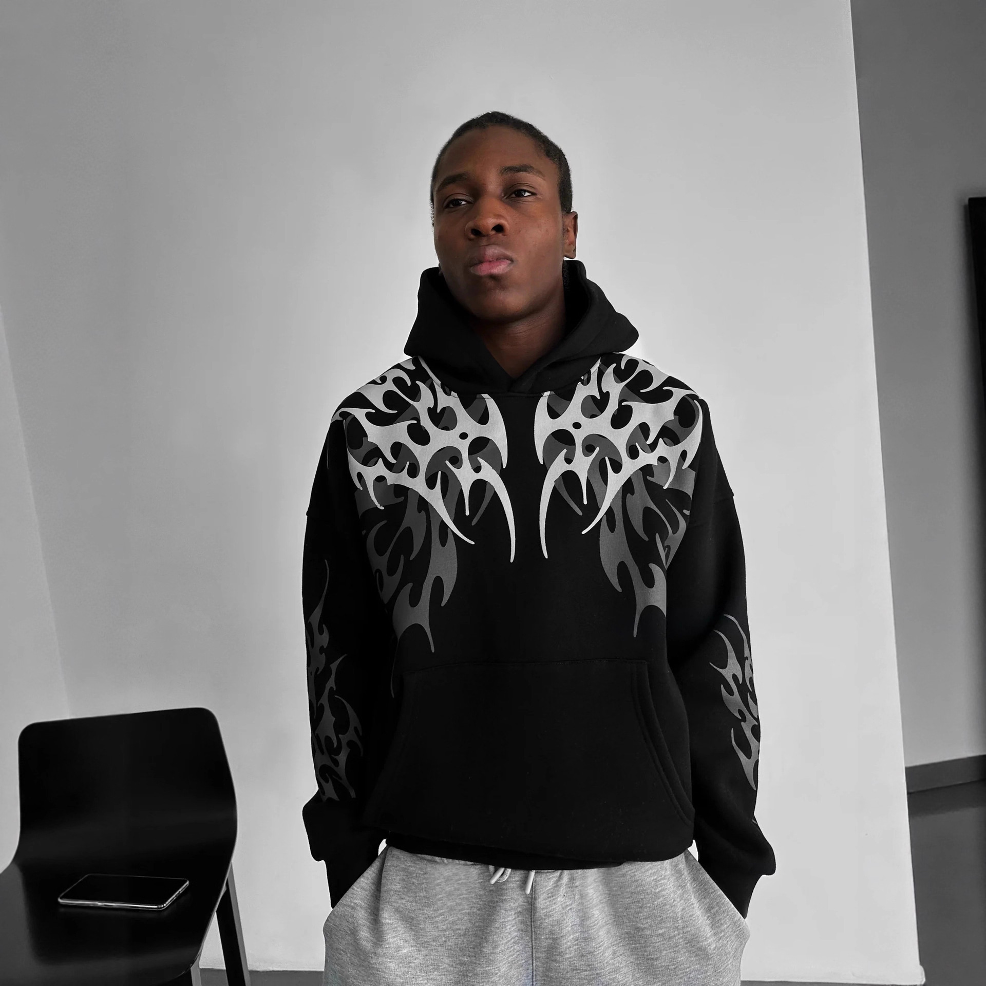 Printed Pullover Unisex Street Hoodie photo 1