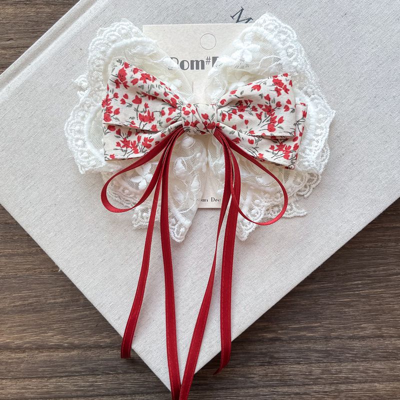 Bow Hair Clip For Girls Princess-Style Fabric photo 8