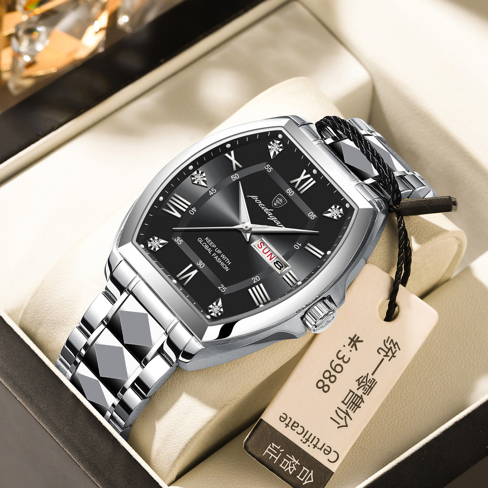 Waterproof Luminous Barrel-shaped Quartz Mens Watch photo 7