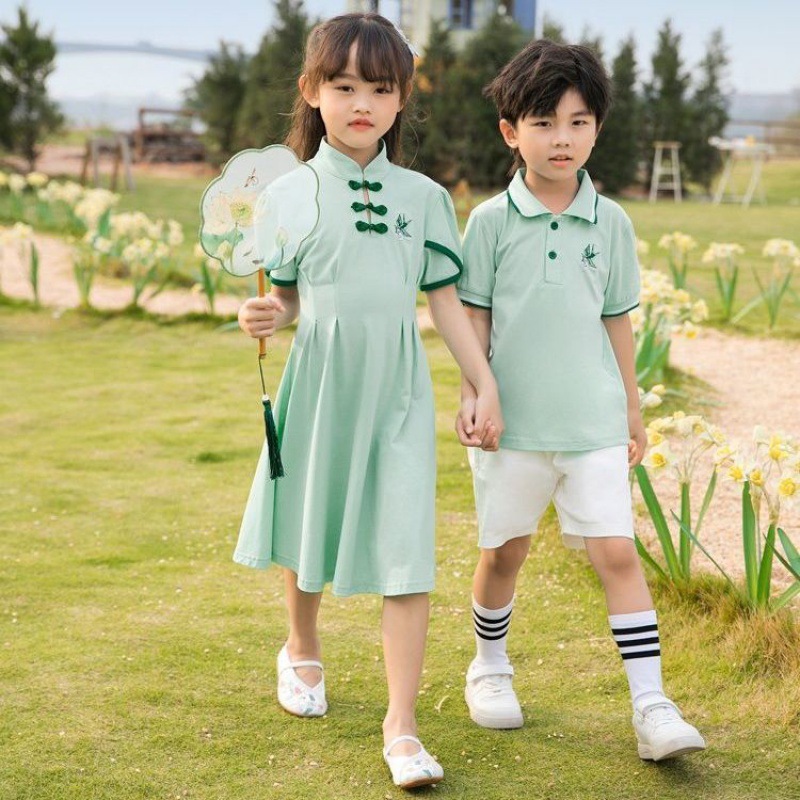 Hanfu Parent-child Clothing Chinese Style Short Sleeve Dress Suit photo 6
