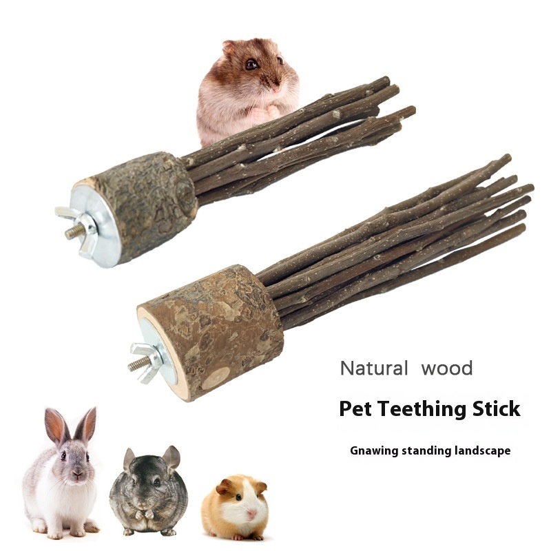 Hamster Rabbit Guinea Pig Hamster Natural Log Molar Rod Toy photo 1