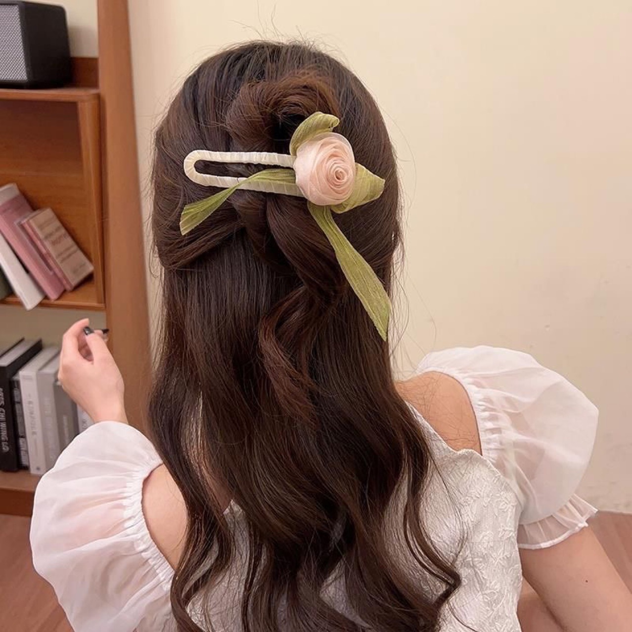 Large Mesh Rose Hair Accessory Hair Clip For Women photo 1