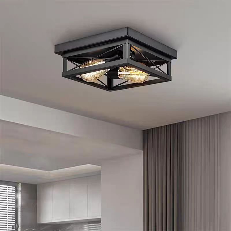 Vintage-style American Iron Ceiling Lamp With Personality photo 1