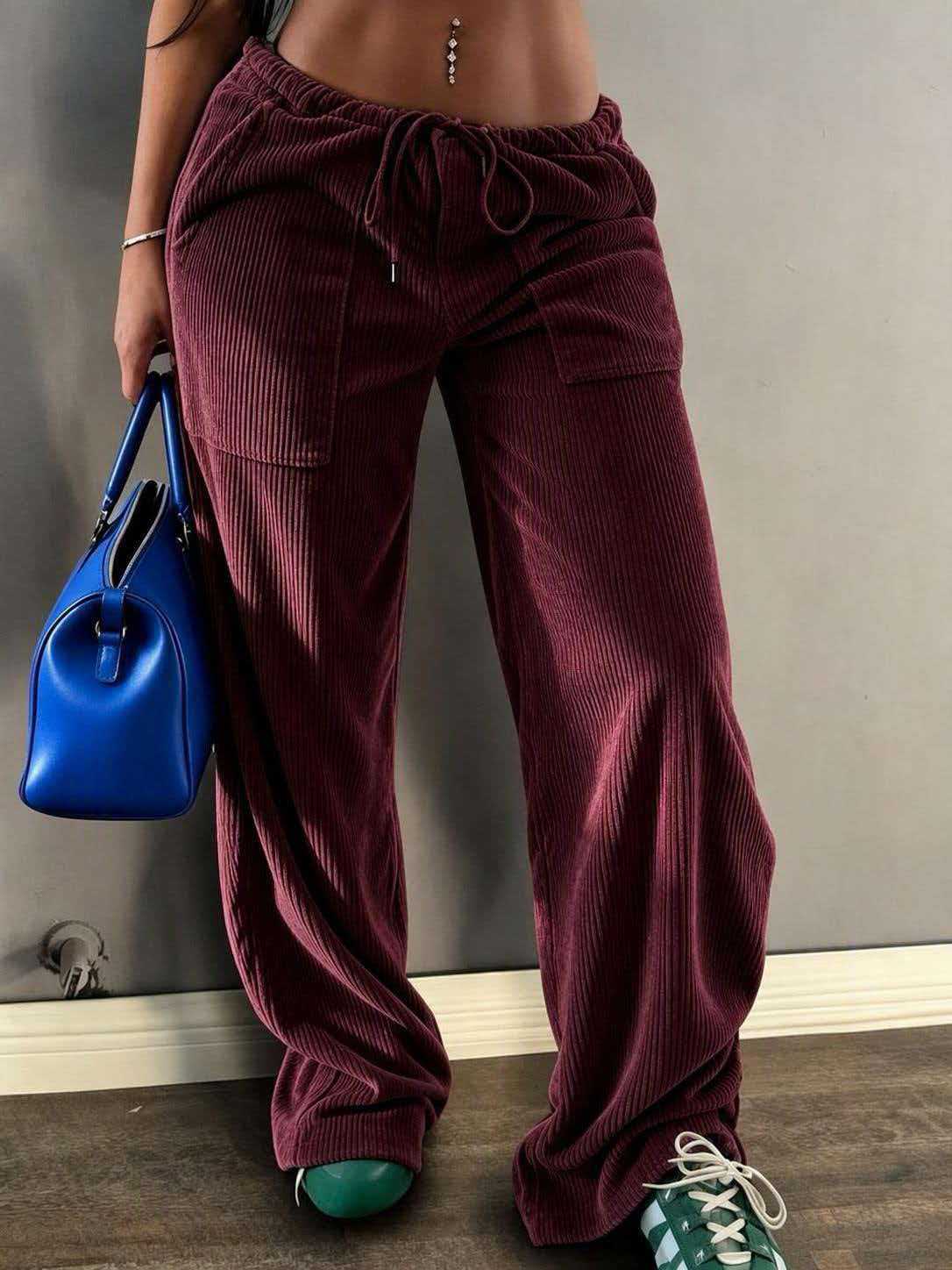 Pocket Casual Women's Floor-length Pants photo 4