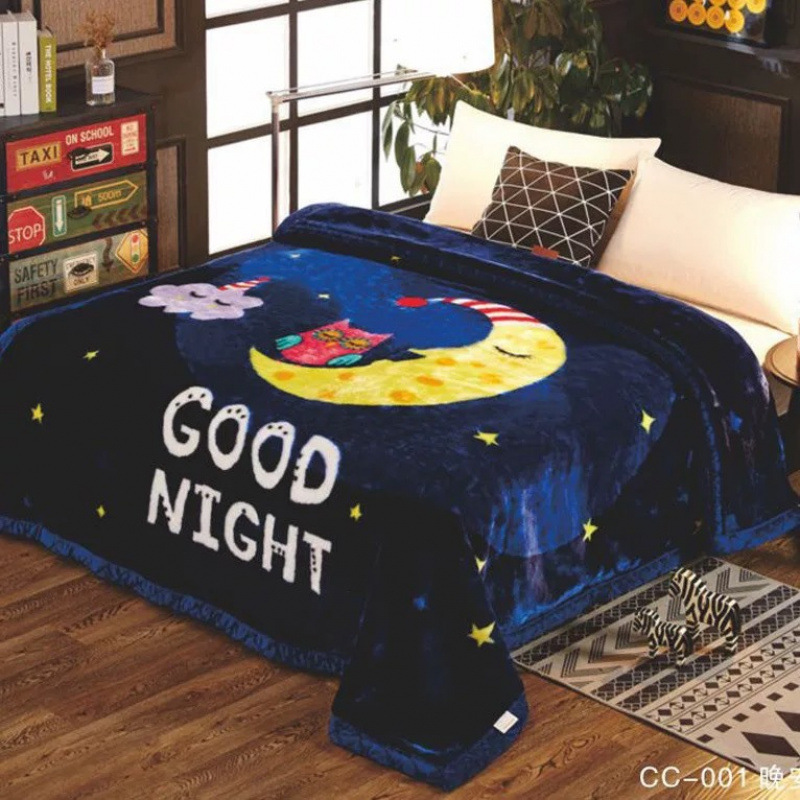 Simple Printed Winter Warm Blanket, Double-Sided Fleece Blanket photo 7
