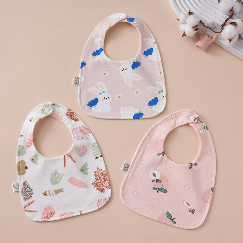 Babys Pure Cotton U-shaped Bib Waterproof Baby Bib photo 1