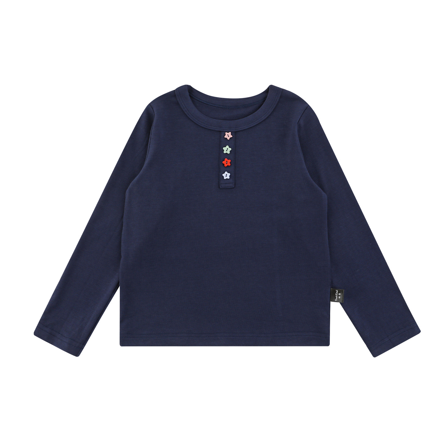 Cute Star-button Long-sleeve Top photo 4