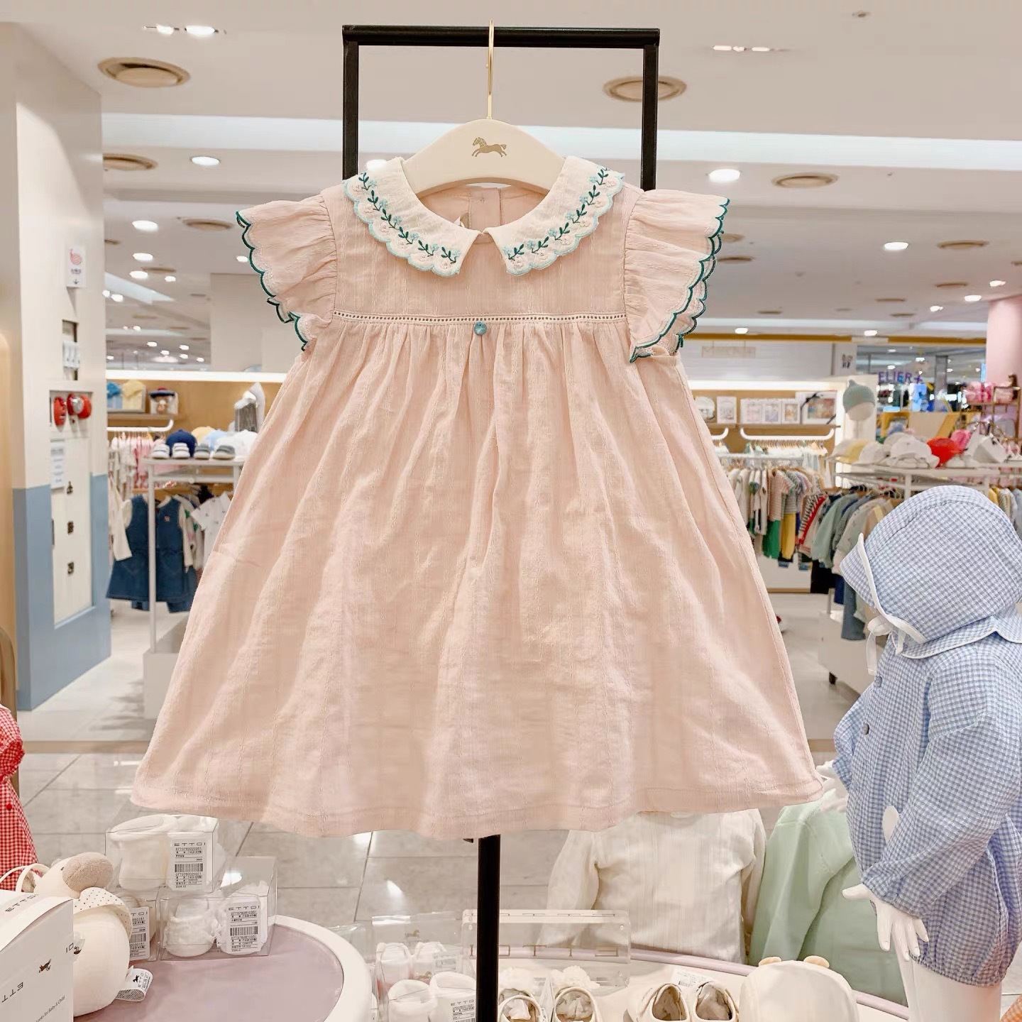 Embroidered Princess Cotton Dress Breathable Lining photo 1