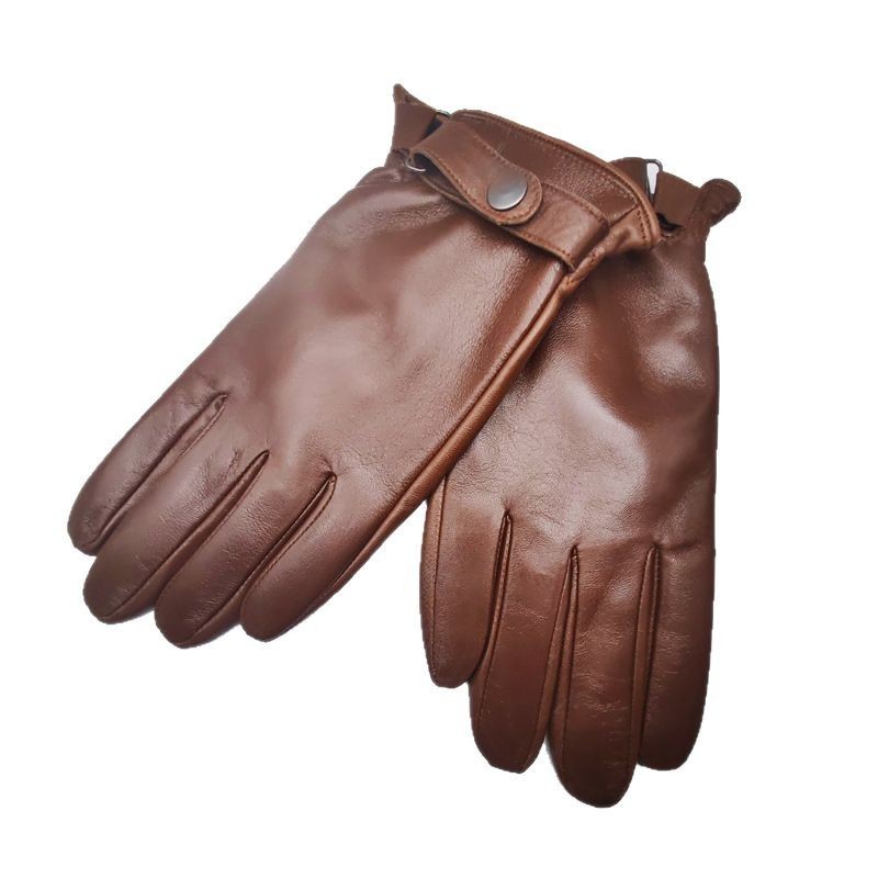 Mens Simple Stylish Waterproof Leather Gloves For Outdoor Cycling photo 2
