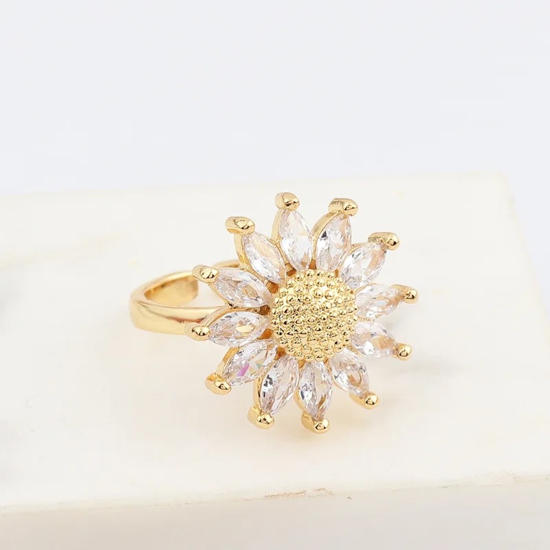 Stylish High-end Zircon-inlaid Open Ring For Women photo 1