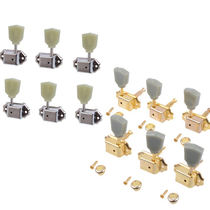 TEMU Vintage Guitar Tuning Pegs Jade Diamond Handle photo 1