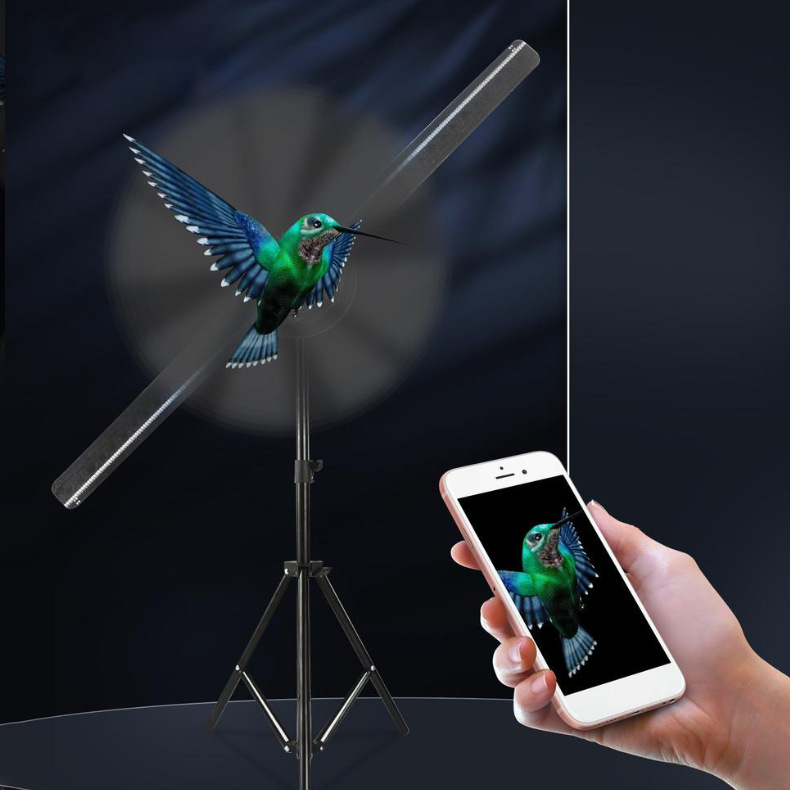 Naked-eye 3D Holographic Projection Suspension Imaging Electric Fan Screen photo 1