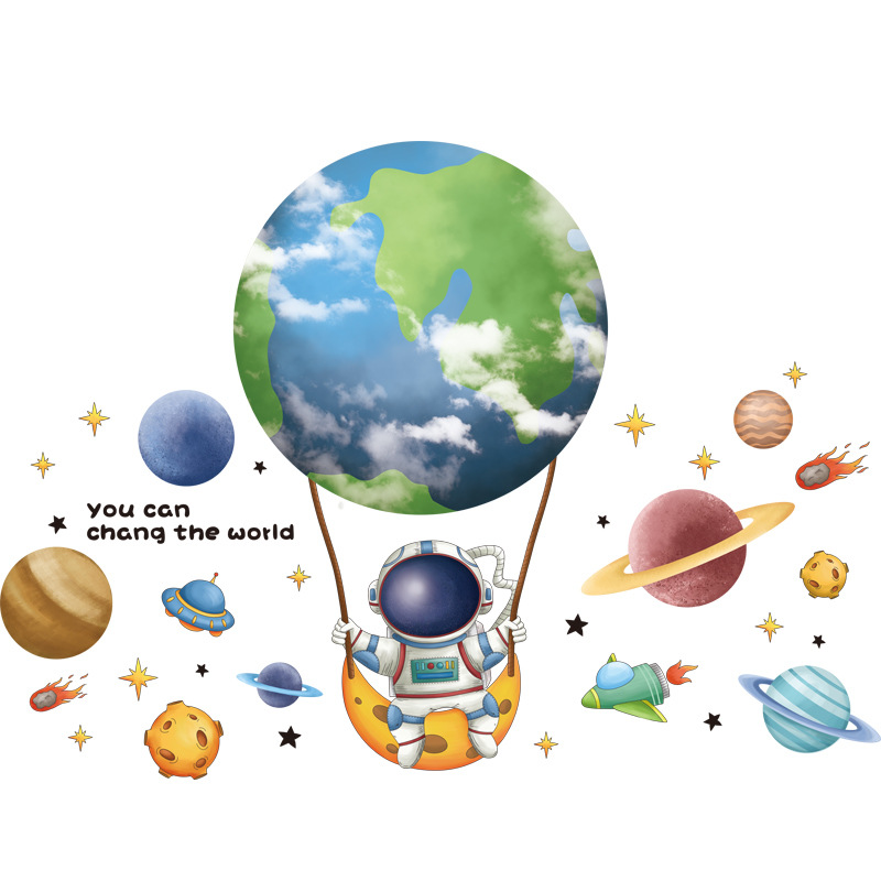 Spaceman Astronaut Wall Decorations Stickers photo 2