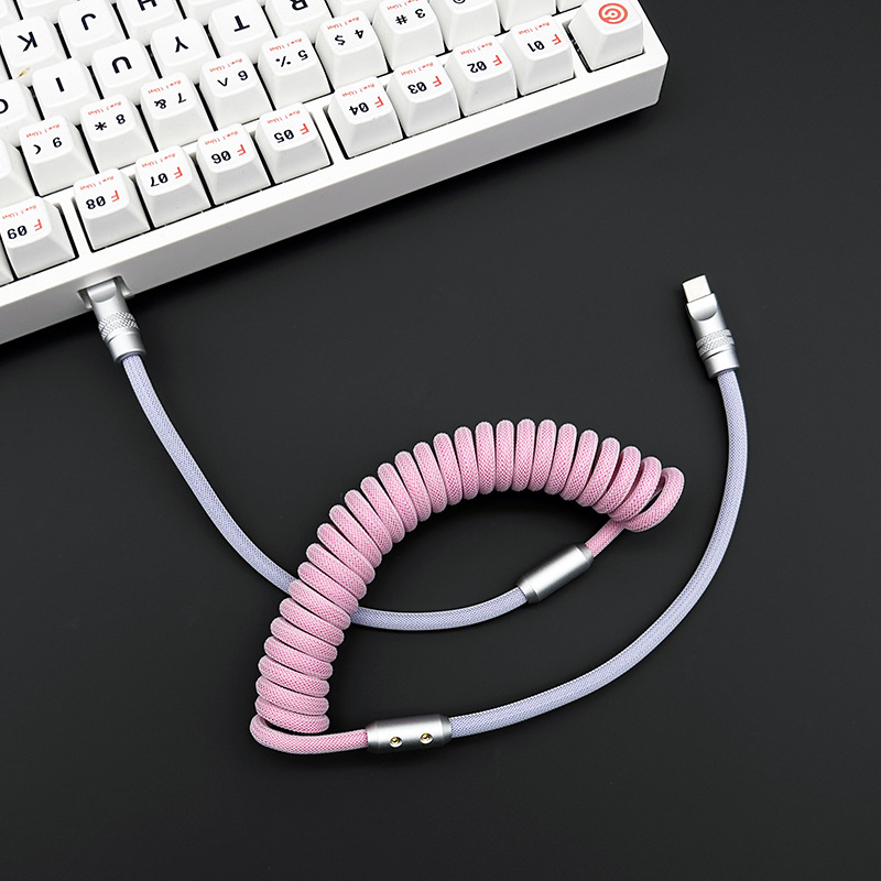 CarPlay In-car Two-tone Braided Spring Data Cable photo 5