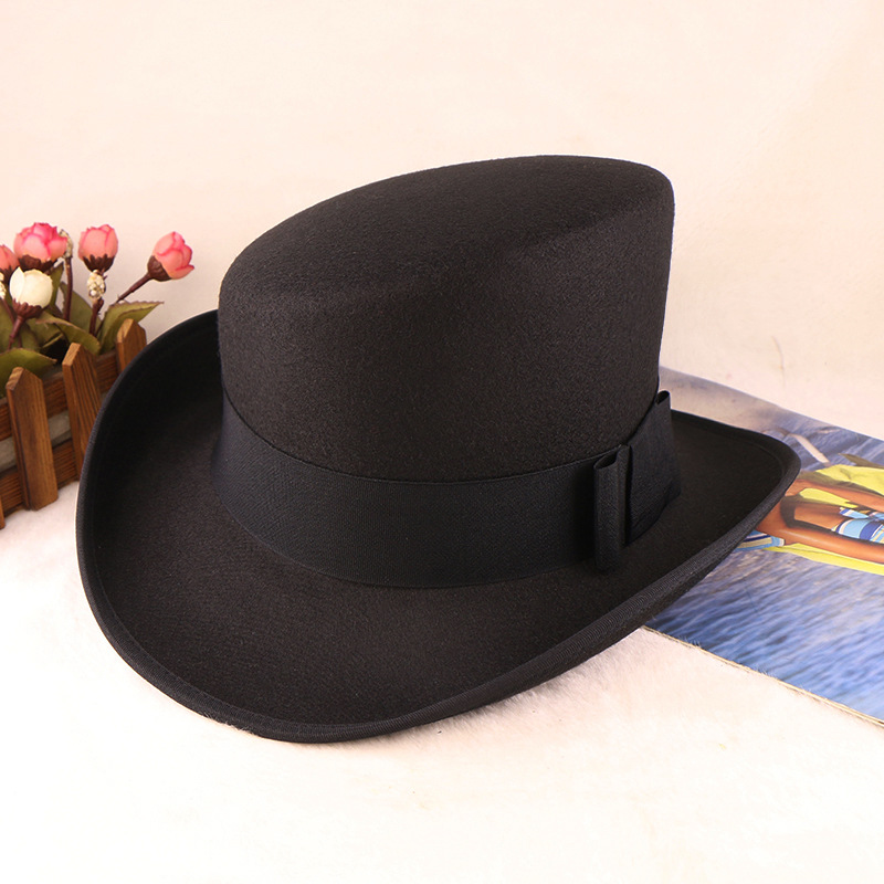 Womens Fashionable Rolled-brim Felt Wool Hat photo 4