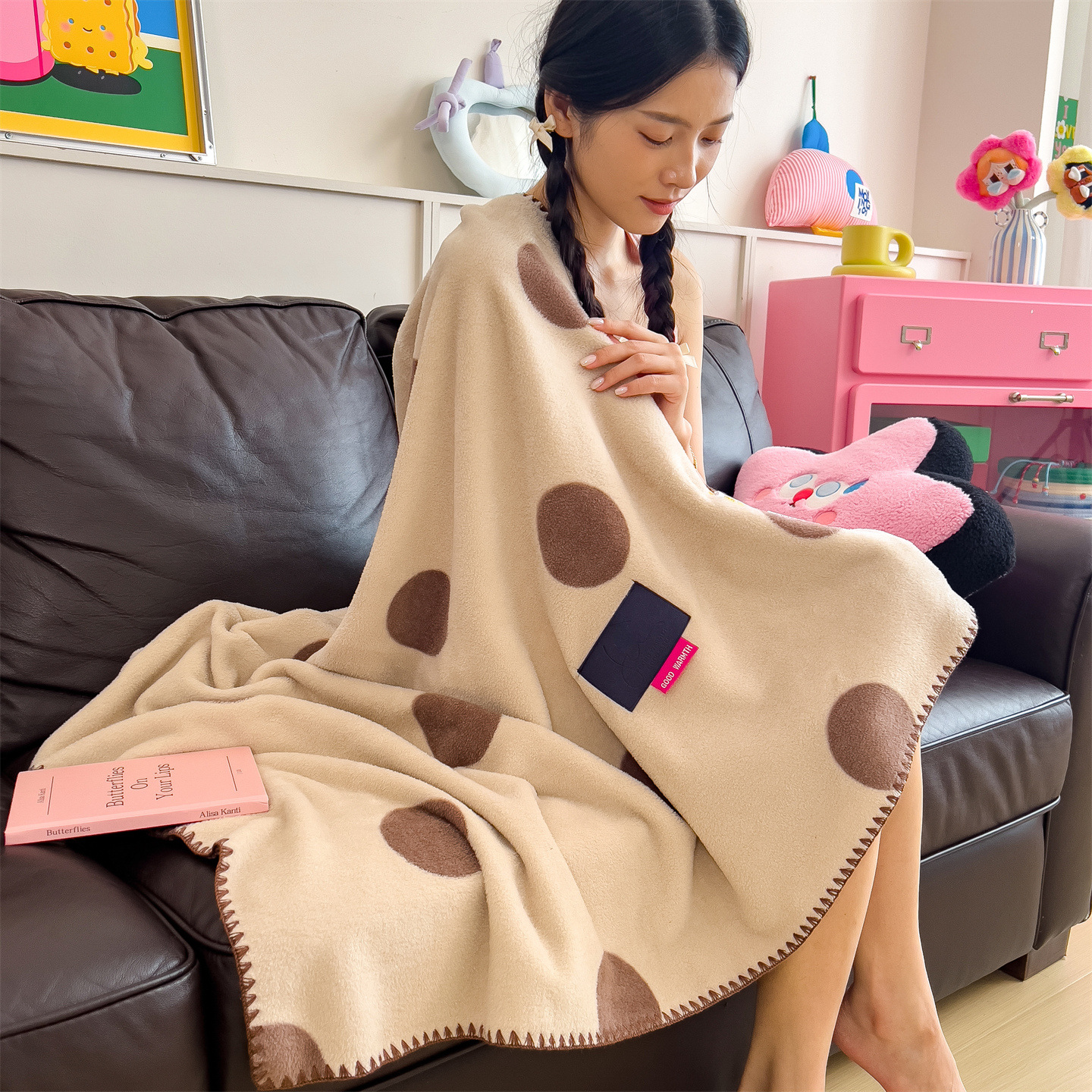 New A-Class Polka-Dot Milk-Fluff Blanket photo 2