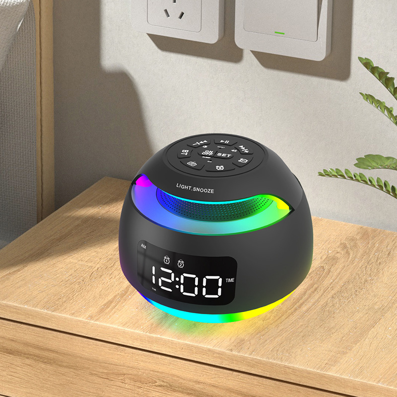 Bluetooth Speaker LED Radio Alarm Desktop Colorful Electronic Alarm Clock photo 4