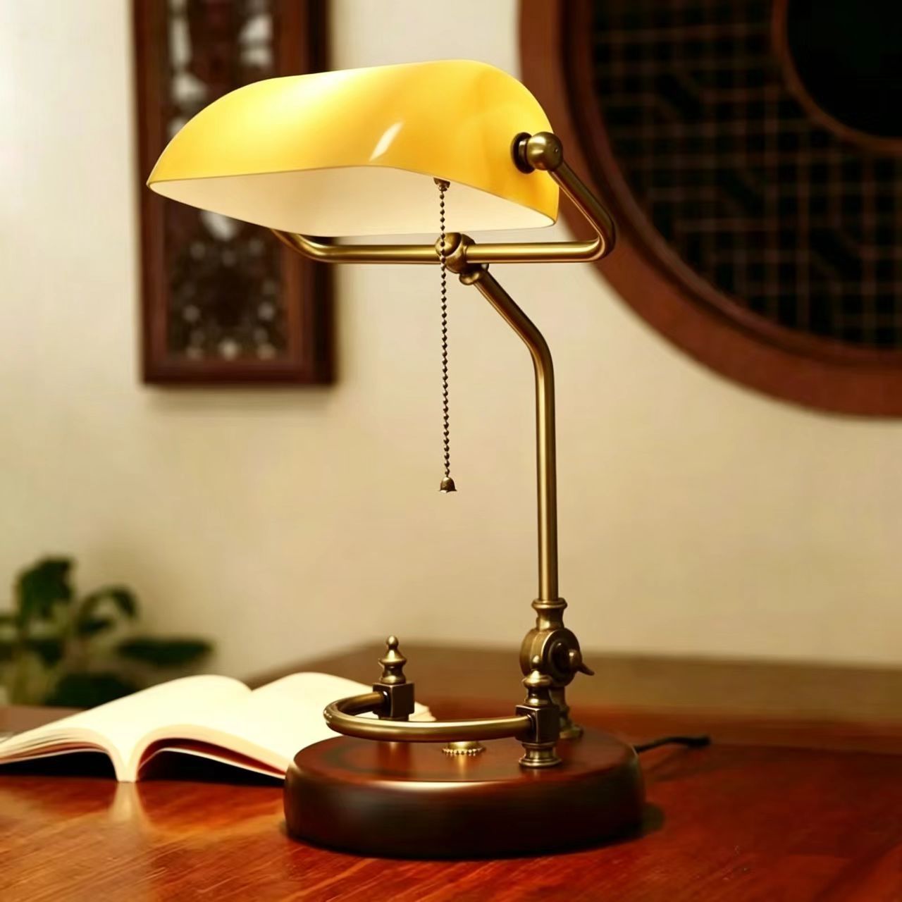 Retro Solid Wood Bedroom Decorative Table Lamp photo 8