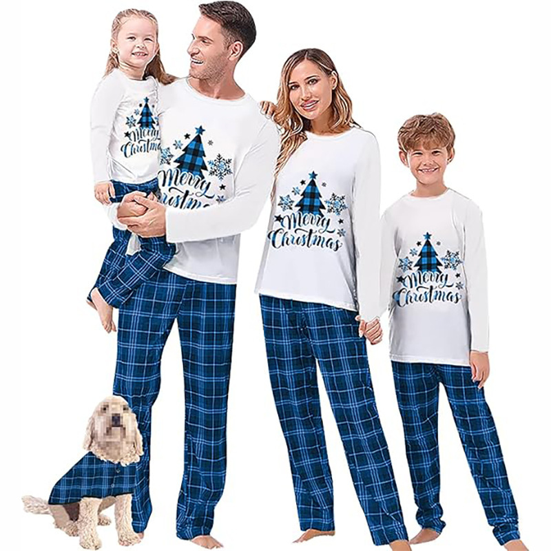 Christmas Cotton Pajama Set, Parent-child Matching Print photo 1