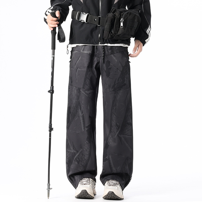 American-style Outdoor Straight-leg Softshell Shell Pants With A Zip Closure photo 3