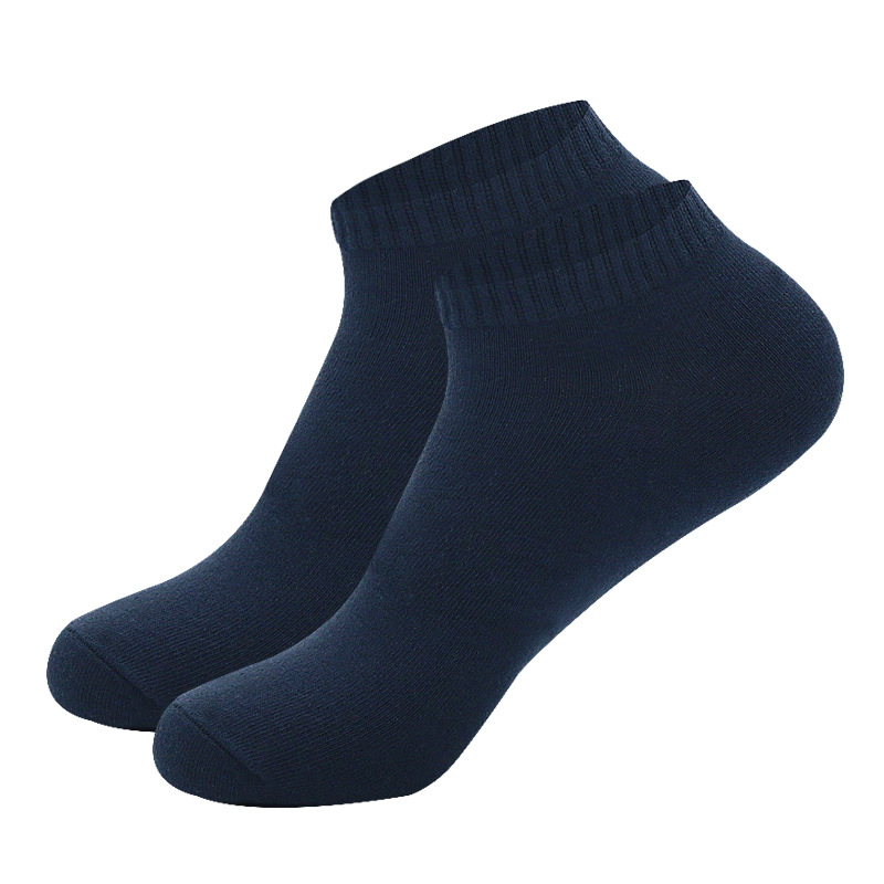 Mens Cotton Plain-colored Deodorant And Sweat-absorbent Ankle Socks photo 3