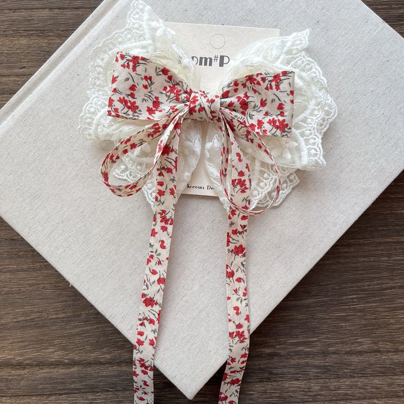 Bow Hair Clip For Girls Princess-Style Fabric photo 6
