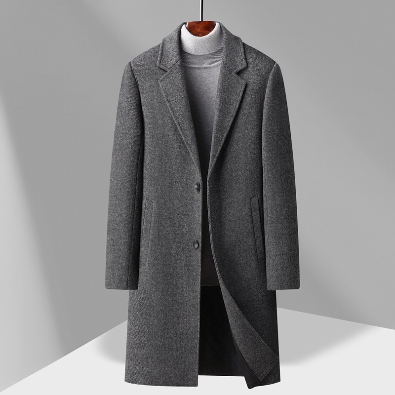 Stylish Simple And Elegant Mens Wool Coat photo 1