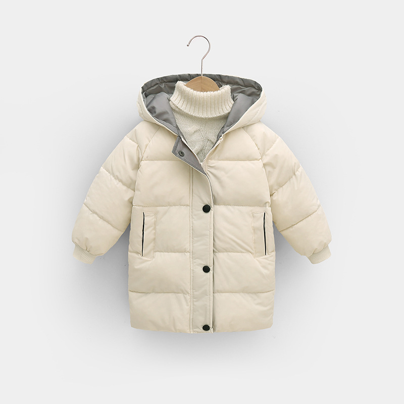Thick Hooded Long Kids Coat Warm Pure Cotton photo 6