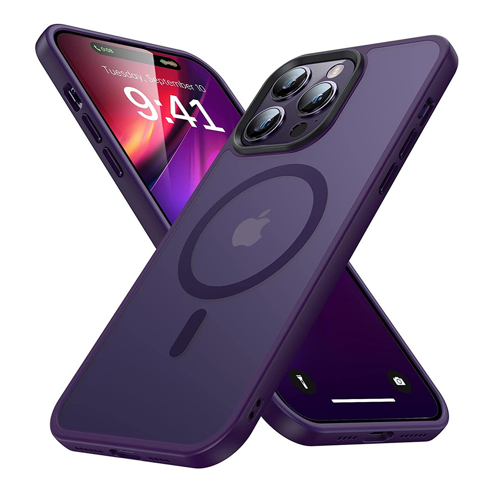 Phone Case Frosted Skin Feeling Inner Airbag Drop-resistant Applicable Iphone15pro Max Magnetic Protective Shell photo 4