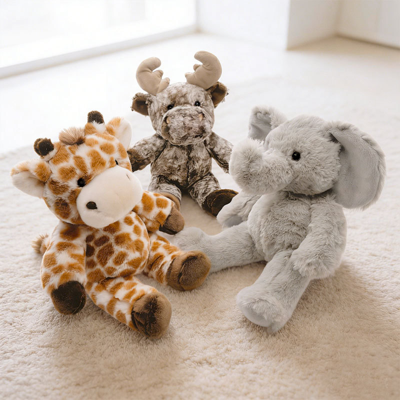 Long-legged Seated Giraffe Plush Toy, Red Panda Stuffed Animal photo 1