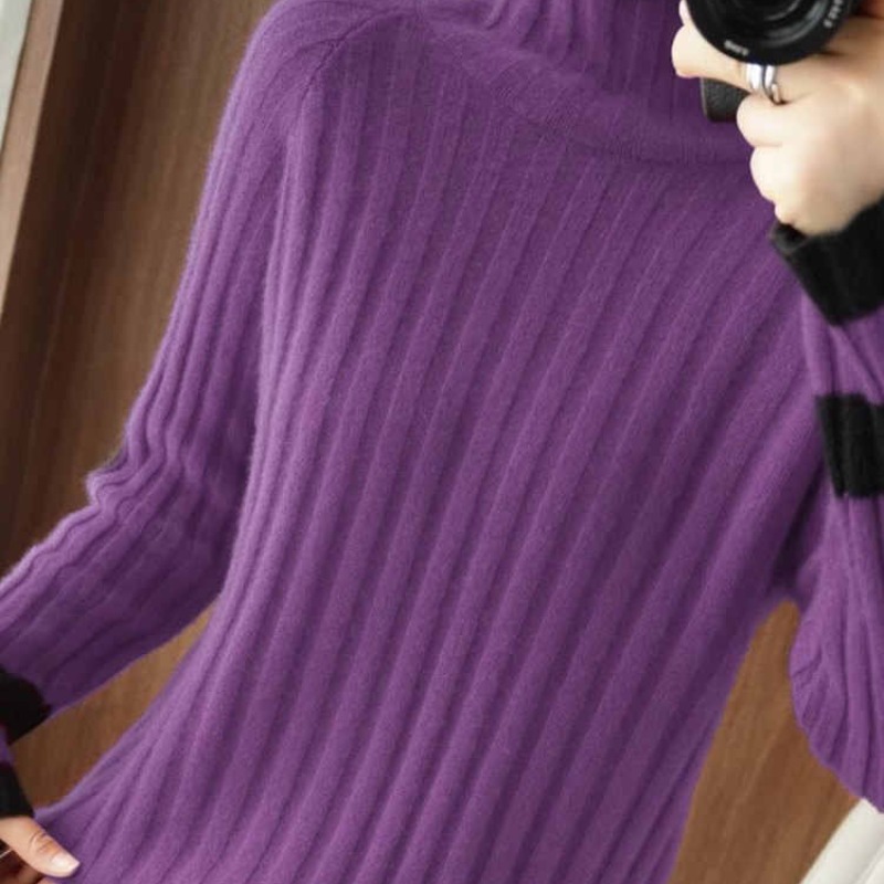 Women's Versatile Round-neck Solid-color Pullover Sweater photo 1