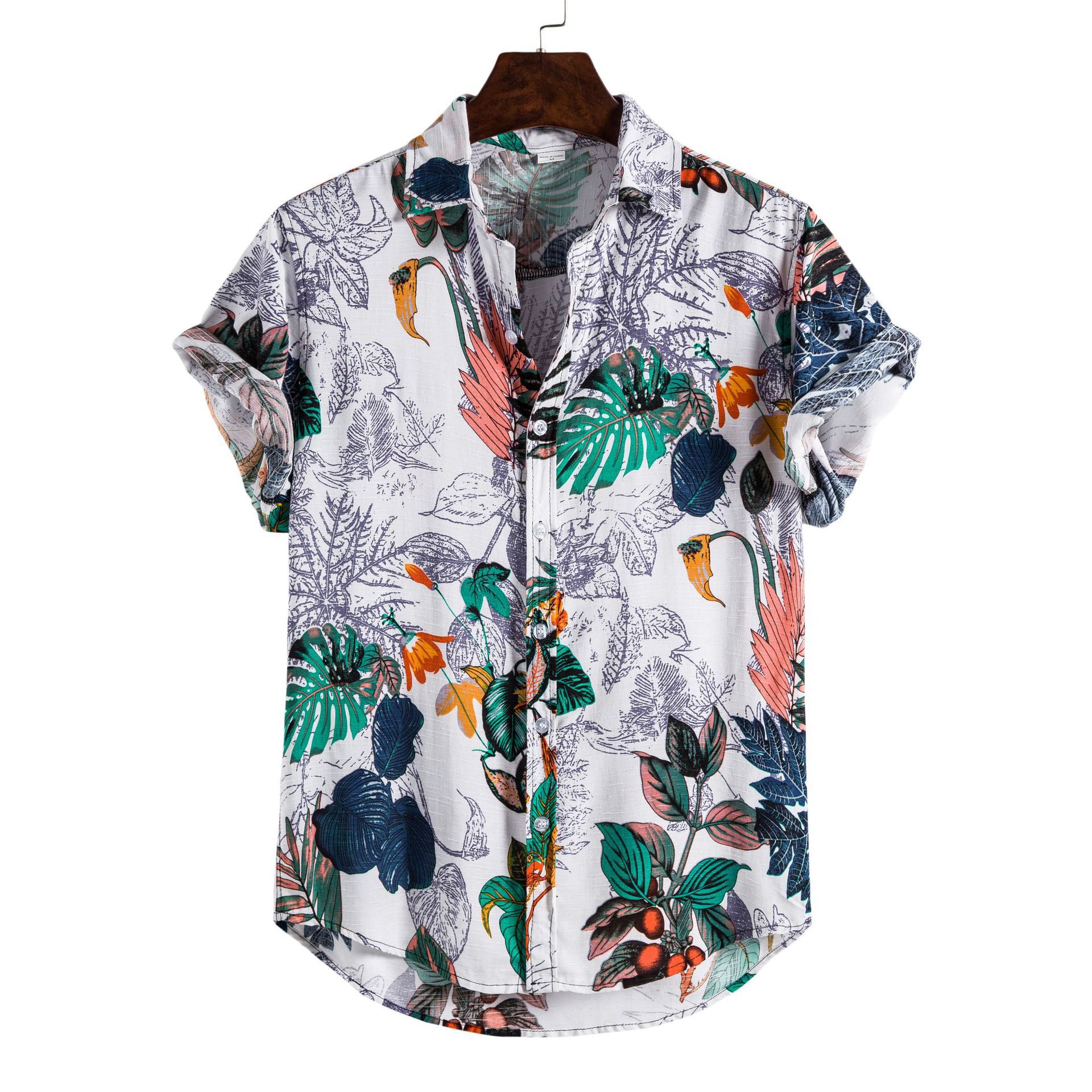 Men's Digital-Print Hawaiian Short-Sleeve Shirt photo 3