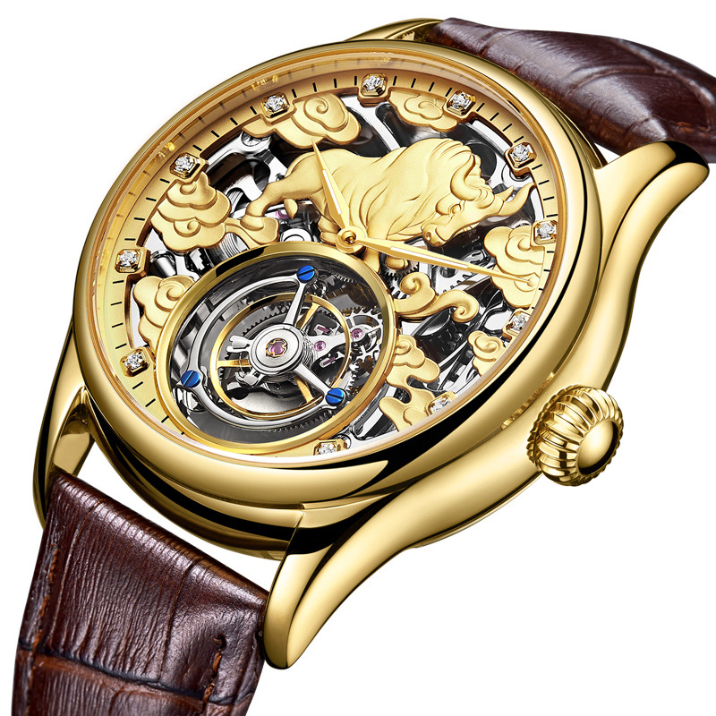Double-sided Gemstone Glass Mechanical Watch photo 5