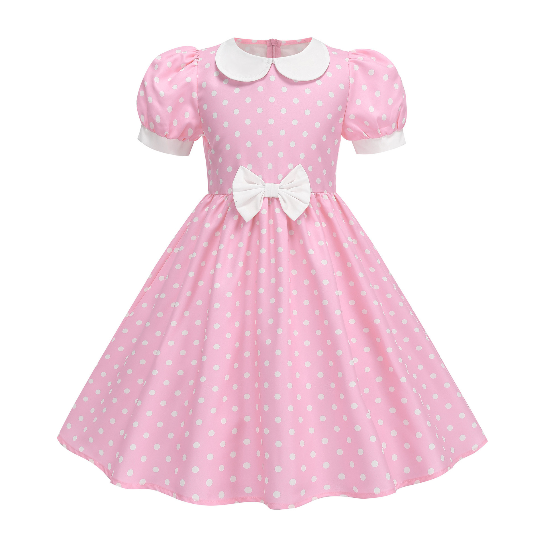 Children's Short-sleeved Polka-dot Dress photo 1