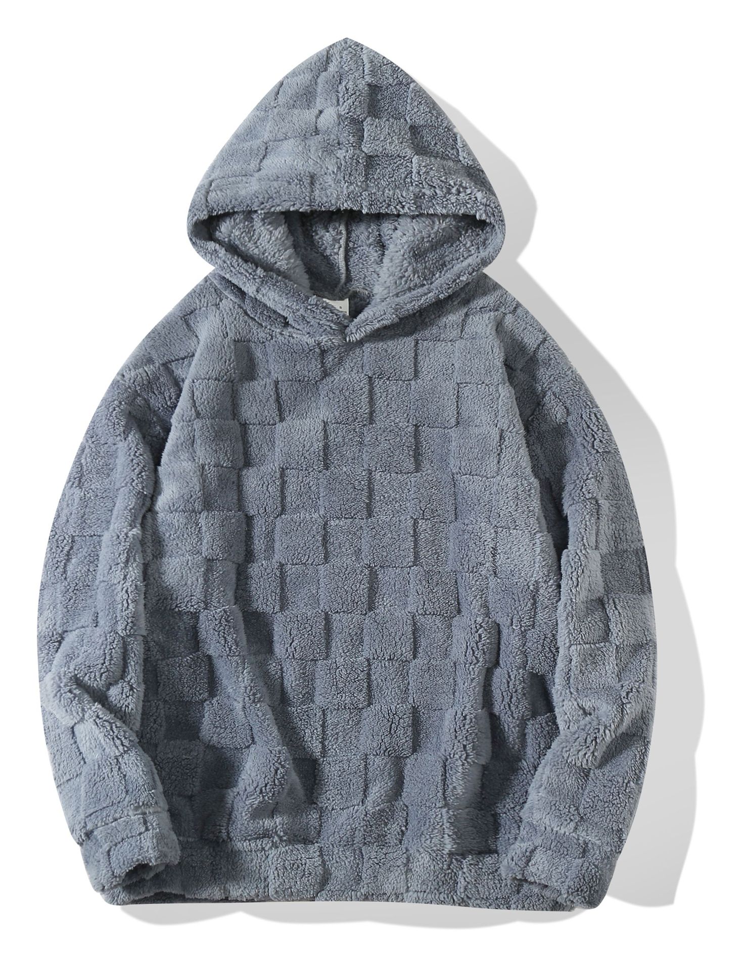 Men's Plaid Loose-fit Hooded Sweatshirt photo 3