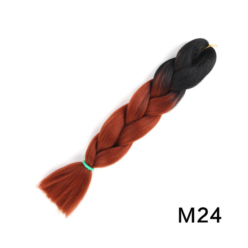 African Dyed Wig Braids Two-tone Ombre Synthetic Dreadlocks photo 4