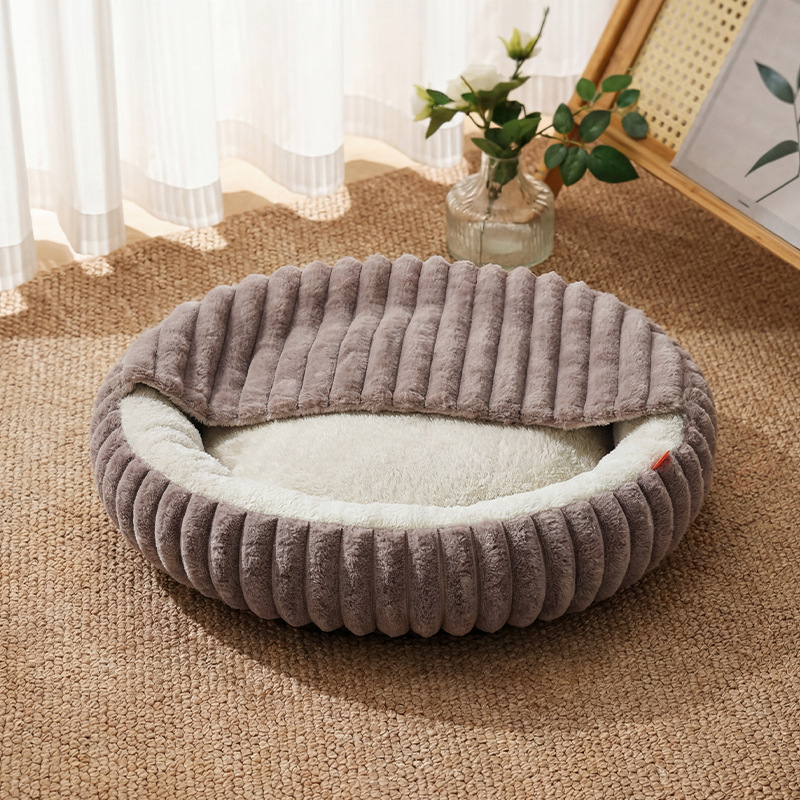 Dog House Winter Warmth Cat Bed Round Pet Bed photo 3