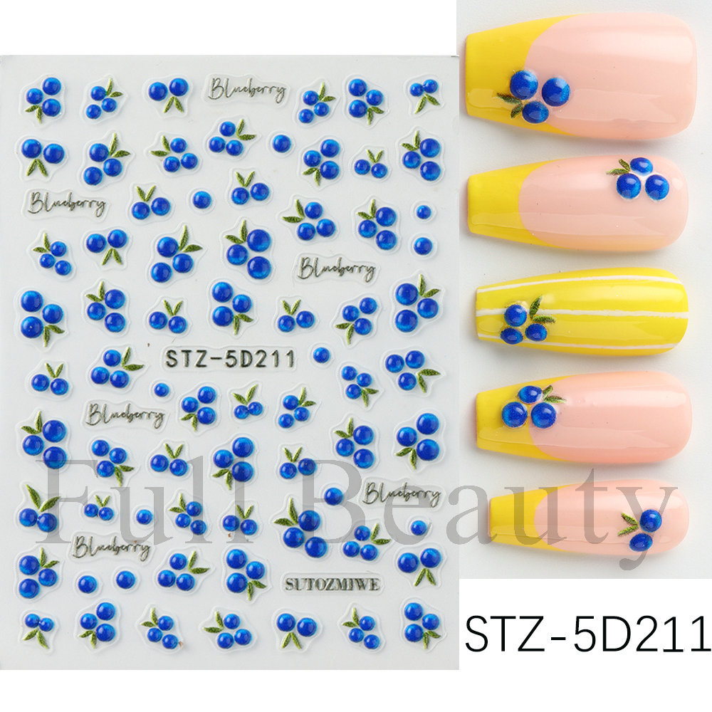 Ins-style Embossed 3D Adhesive Nail Stickers photo 3