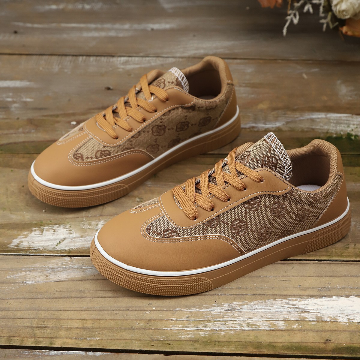 Outerwear Lace-up Low-top Flat Single-layer Shoes Sneakers Sports photo 2