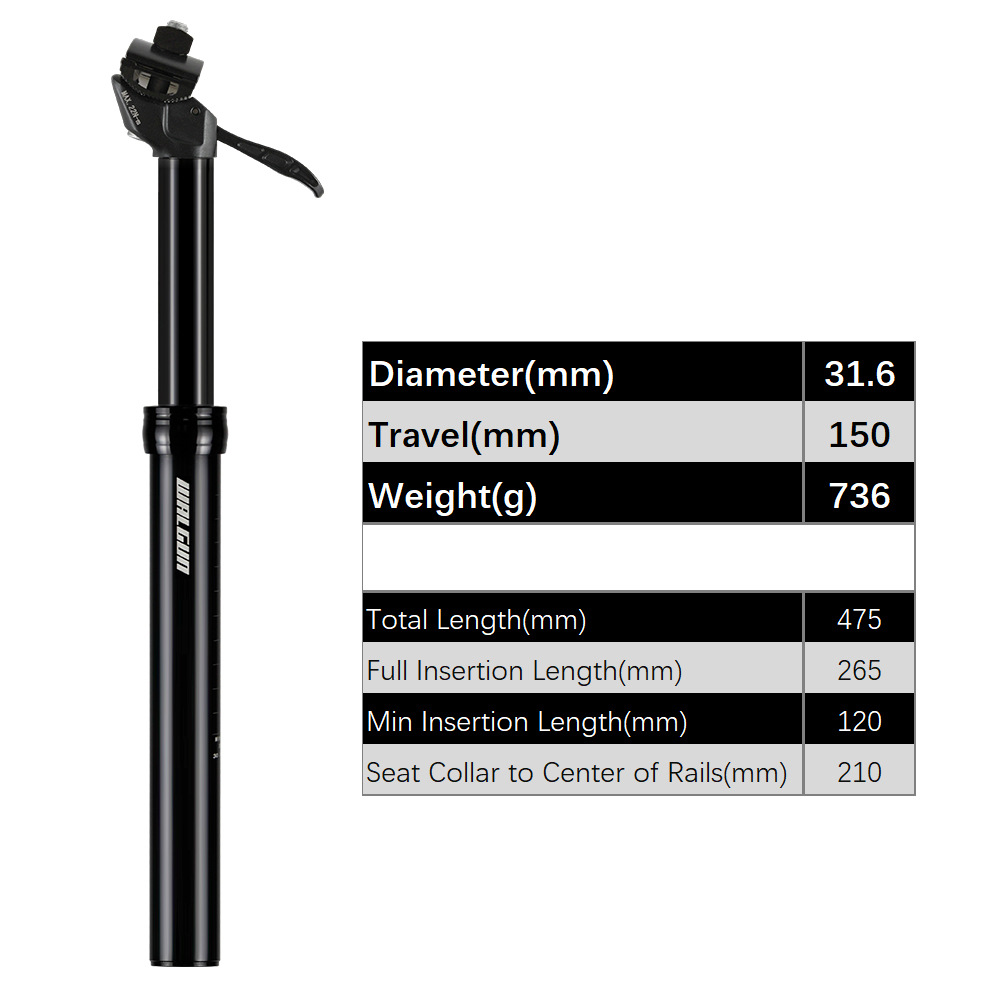 WALGUN Dropper Seatpost For Mountain Bikes photo 7