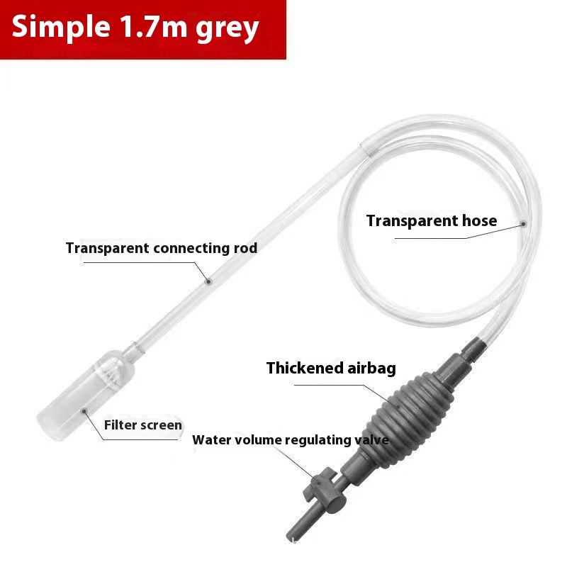 Fish Tank Water-absorbing Machine Siphon Tube Manual Water Exchange Suction Wall-hung Urinal photo 2