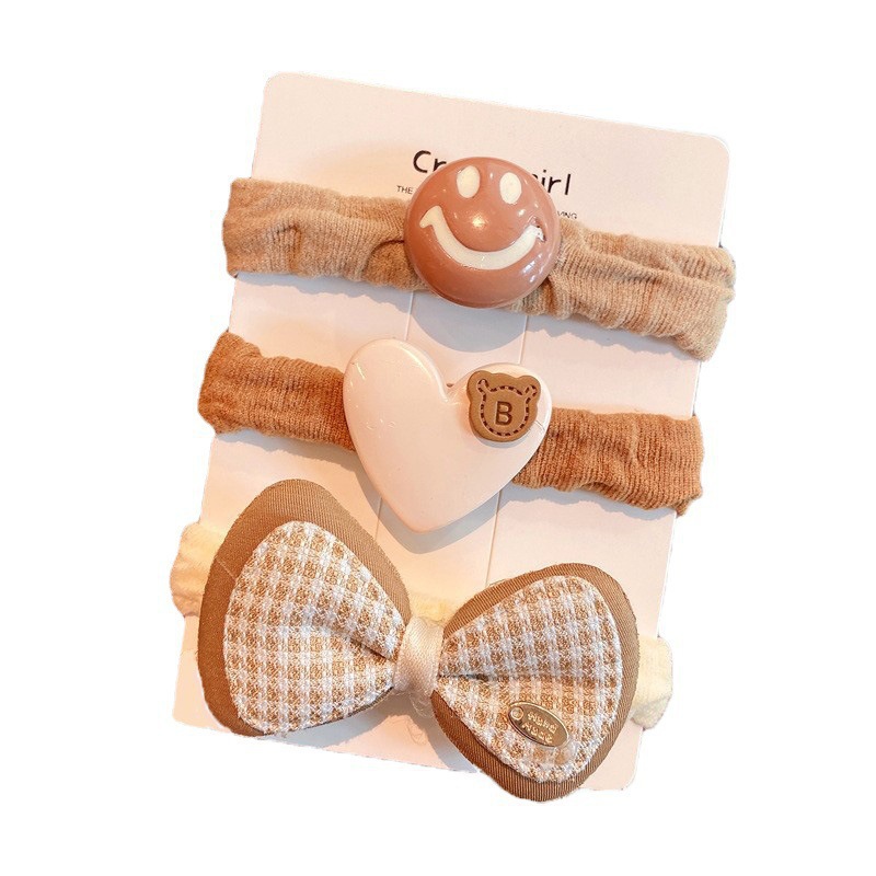 Milk Coffee-colored Little Bear Hair Tie For Girls Gentle On Hair photo 6