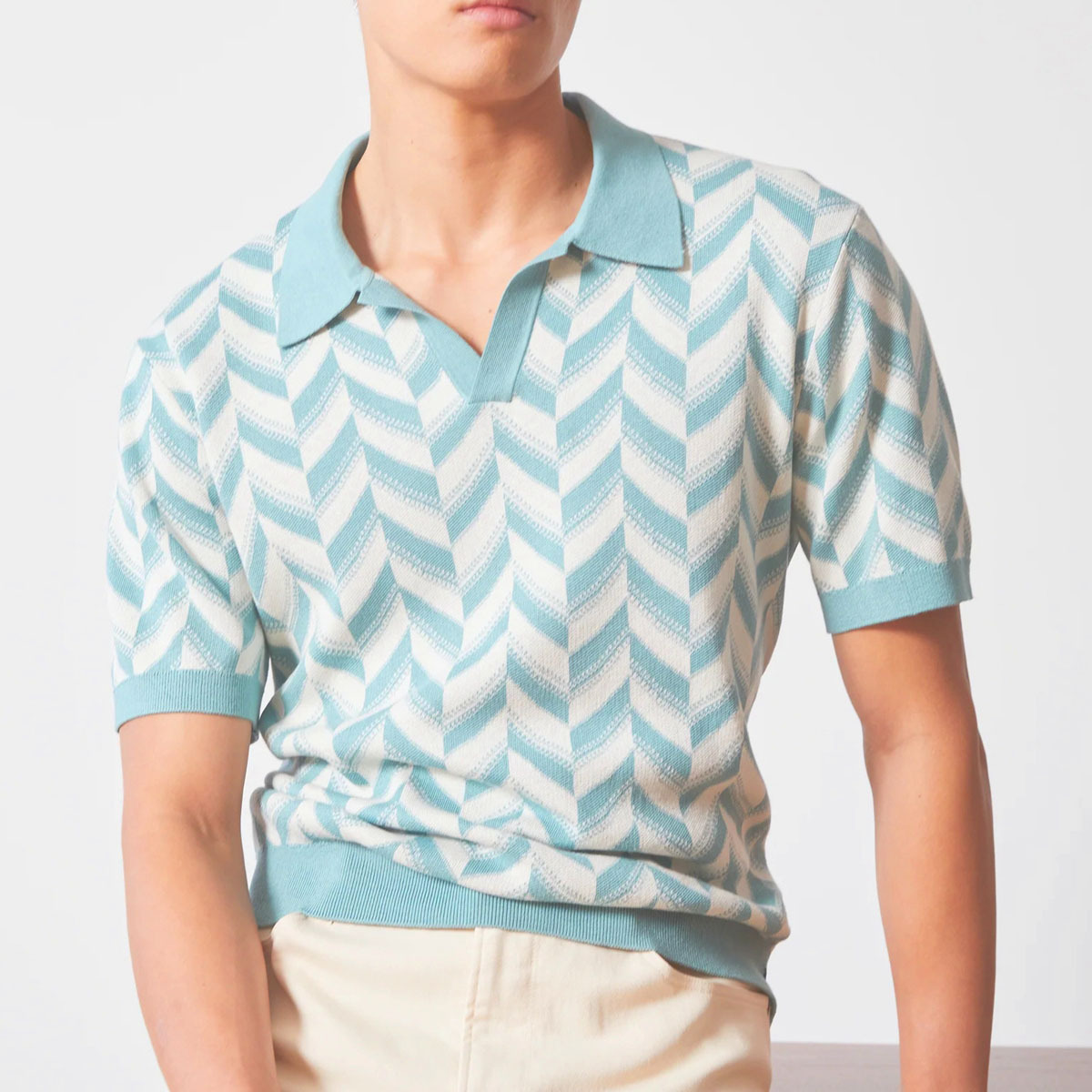 Men's Casual Jacquard Knit Cardigan With A Lapel photo 5
