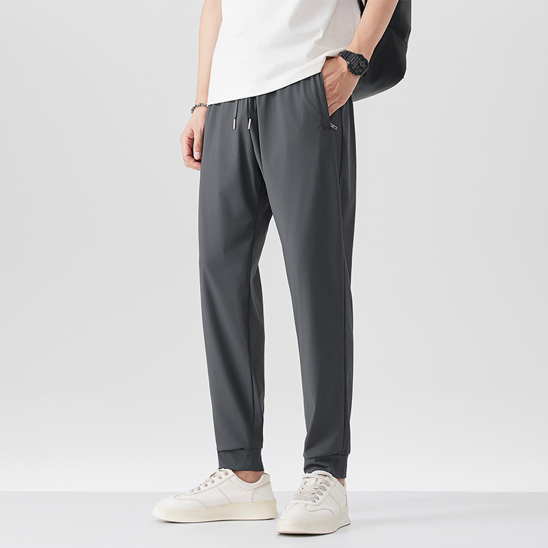 Ice Silk Men's Summer Thin Straight-leg Sweatpants photo 6