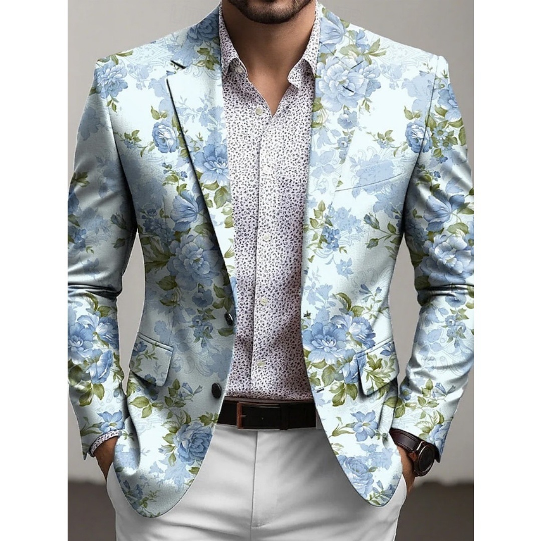 Two-button Suit Jacket With Digital Print photo 2