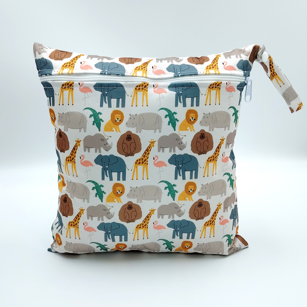 Cartoon-printed Single-zipper Diaper Bag For Babies Storage Pouch photo 6