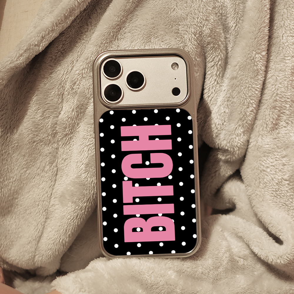 White Polka-dot Matte Magnetic Phone Case With Black Edges photo 7