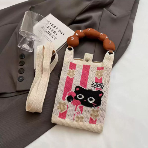 High-end Women's Knitted Phone Bagversatile And All-match photo 6