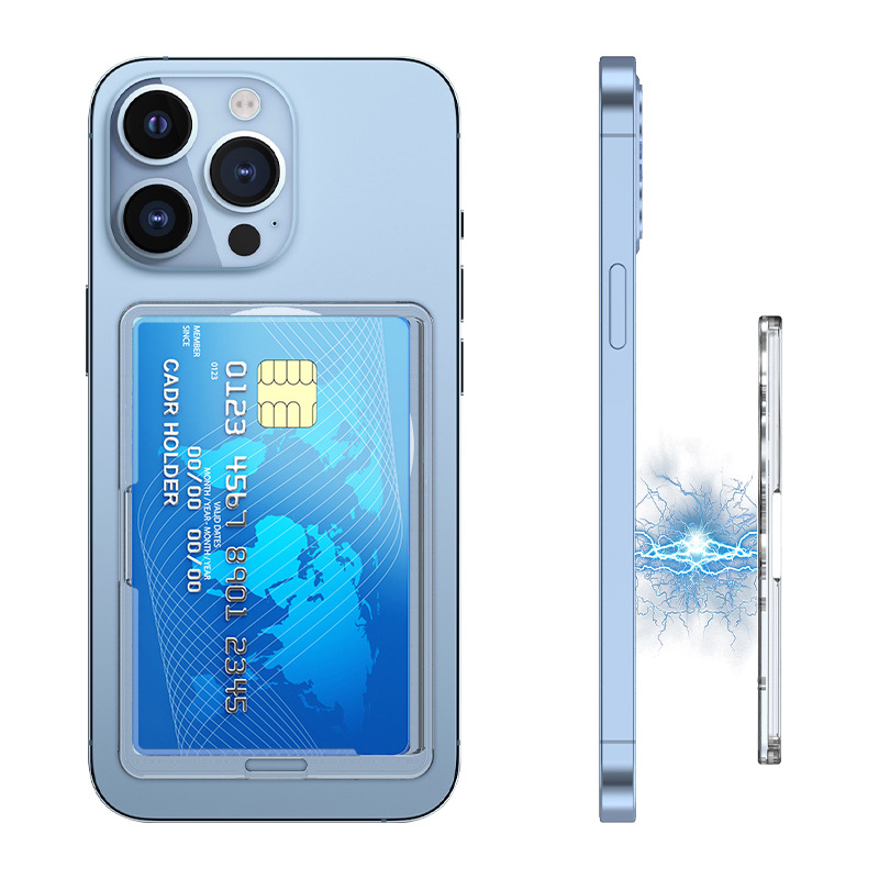 Transparent Card Clamp Mobile Phone Back Sticker Magnetic Suction photo 8